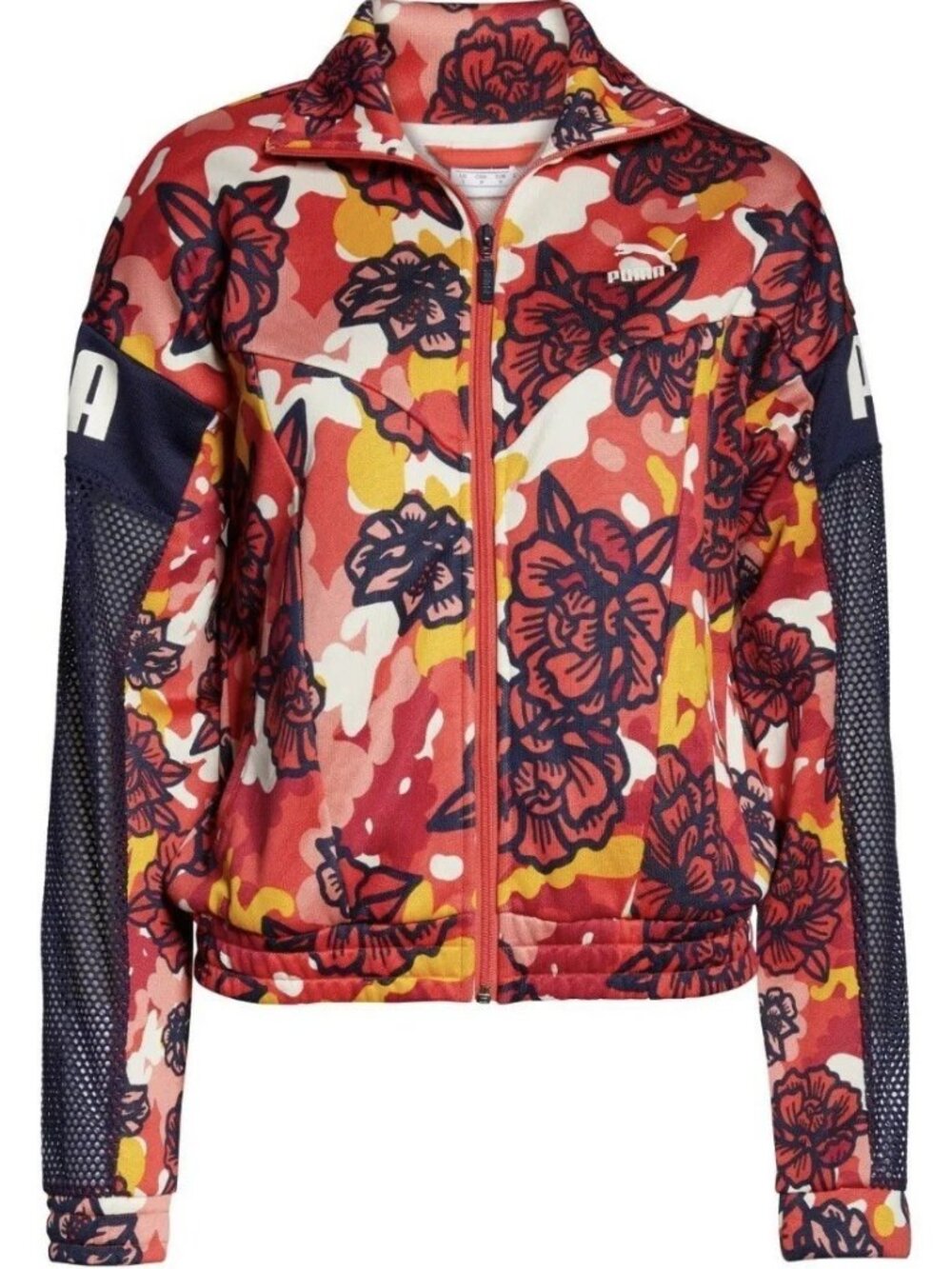 Puma 579242-01 Women's Flourish XTG Pink Multicolor Floral Jacket Size M NWT